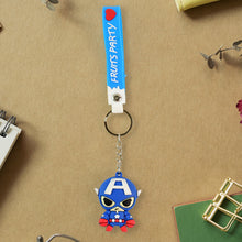 Cute Cartoon Silicone 3D Key Chain with Metal Hook & Strap (Pack of 1)