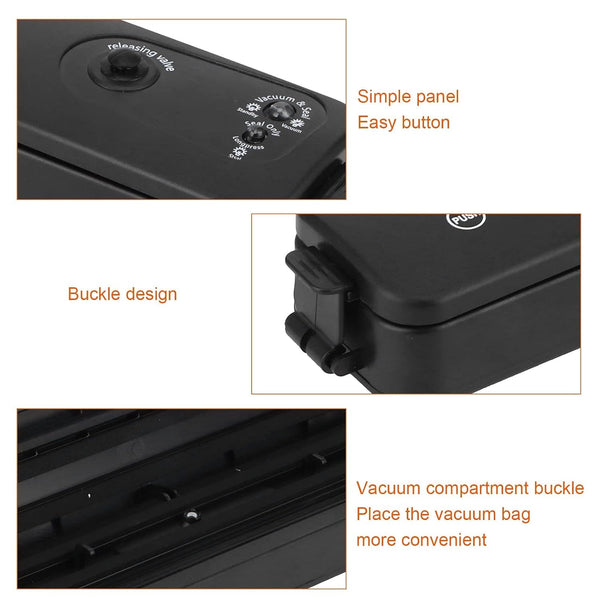 Vacuum Sealer Machine with 10 Bags, Automatic Hands-Free, Smart Food Preservation (1 Set)