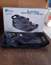 Premium Plastic Serving Tray (3 Pc)