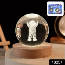 Moon 3D Crystal Ball Lamps with Base For Bedroom 3D Lamps (1 Pc)